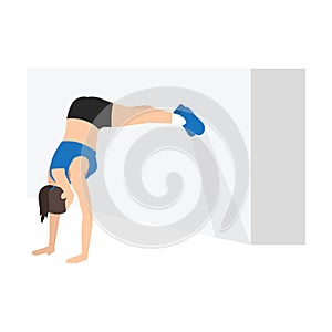 Woman doing Ultimate pike exercise.