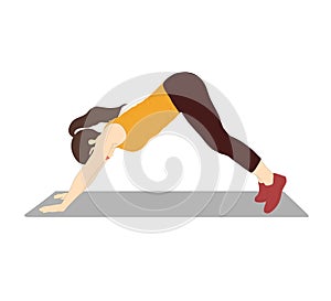 Woman doing workout for exercise guide.