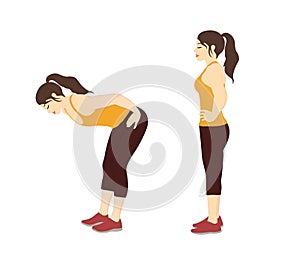 Woman doing workout two step for exercise guide.