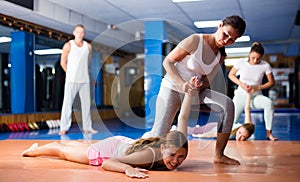 Woman doing wristlock