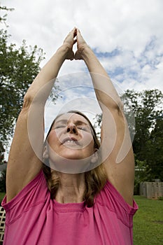 Woman doing yoga