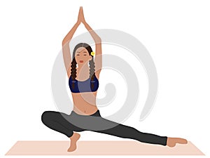 a woman doing yoga exercise