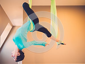 Woman doing yoga exercise