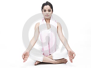 Woman doing yoga img