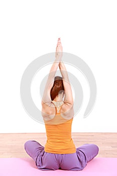 Woman Doing YOGA frog pose