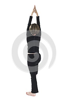 Woman doing yoga pose