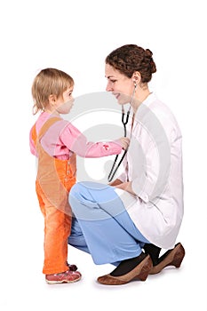 Woman doktor and child photo