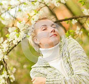 Woman dreaming outdoors