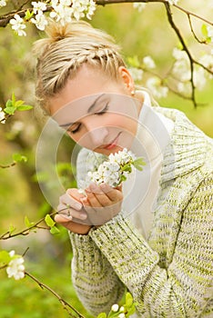 Woman dreaming outdoors