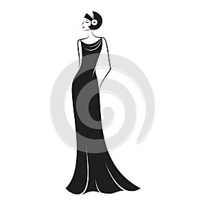 Woman in a dress of the 20`s