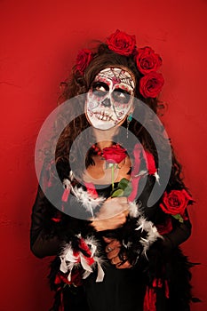 Woman Dressed For All Souls Day