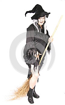 Woman Dressed as an Ugly Witch