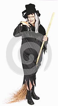 Woman Dressed as an Ugly Witch