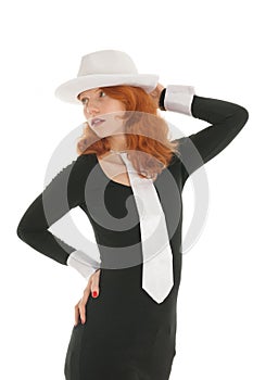 Woman dressed for party