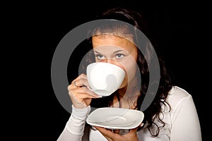 Woman Drinking Coffee