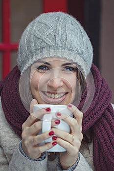 Woman Drinking Coffee