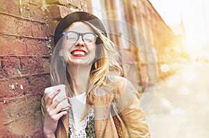 woman drinking morning coffee