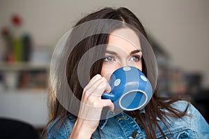 Woman drinking refreshment