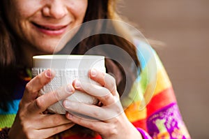 Woman drinking tea