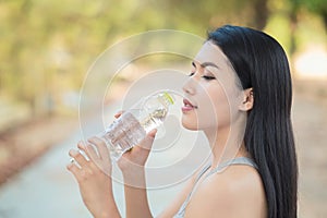 Woman drinking water