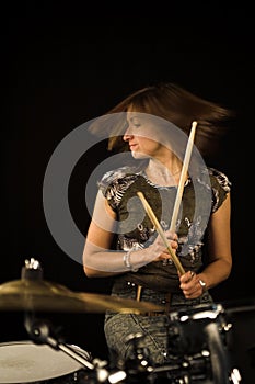 Woman drummer