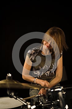 Woman drummer