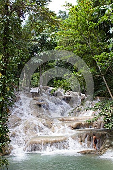 Woman On Dunn's Falls Jamaica