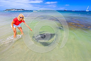 Woman with Eagle Ray