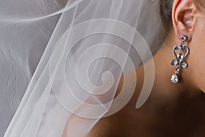 Woman earring bride