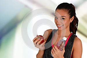 Woman Eating Healthy After Workout