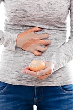 Woman with egg allergy photo
