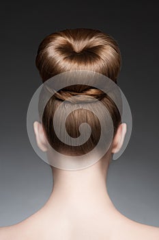 Woman with elegant hairstyle