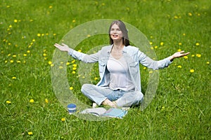 Woman enjoy nature