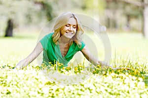 Woman enjoy nature