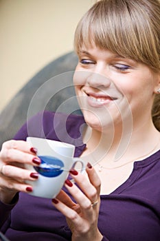Woman Enjoying Coffee