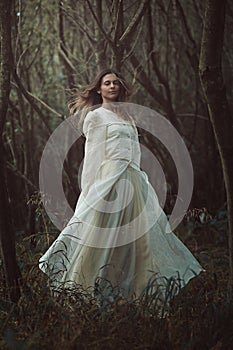 Woman enjoying the cold wind