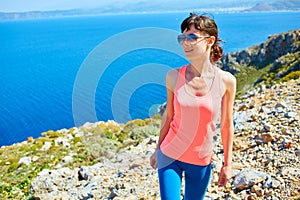 Woman enjoying freedom on travel