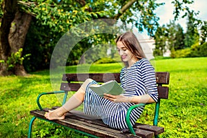 Woman enjoying spring in the park