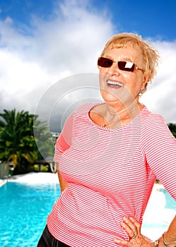 Woman enjoying a sunny holiday