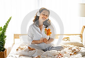 Woman enjoying sunny morning