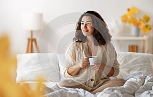 woman enjoying sunny morning