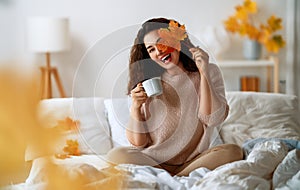 woman enjoying sunny morning