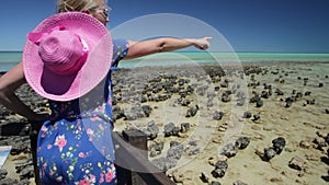 Woman enjoys Stromatolites