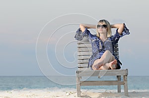 Woman enjoys tranquillity