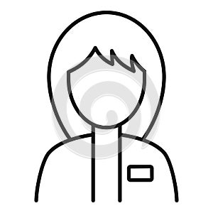 Woman estimator icon, outline style