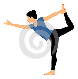 Woman exercises yoga, Yoga pose .