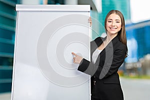 Woman explain at the whiteboard