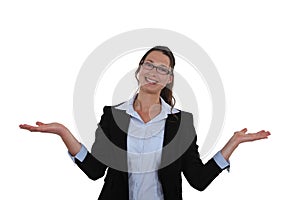 Woman extending her hands