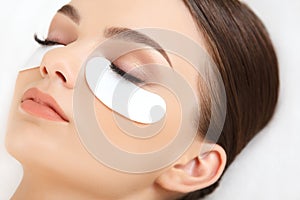 Woman Eye with Long Eyelashes. Eyelash Extension