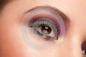 Woman eye with makeup